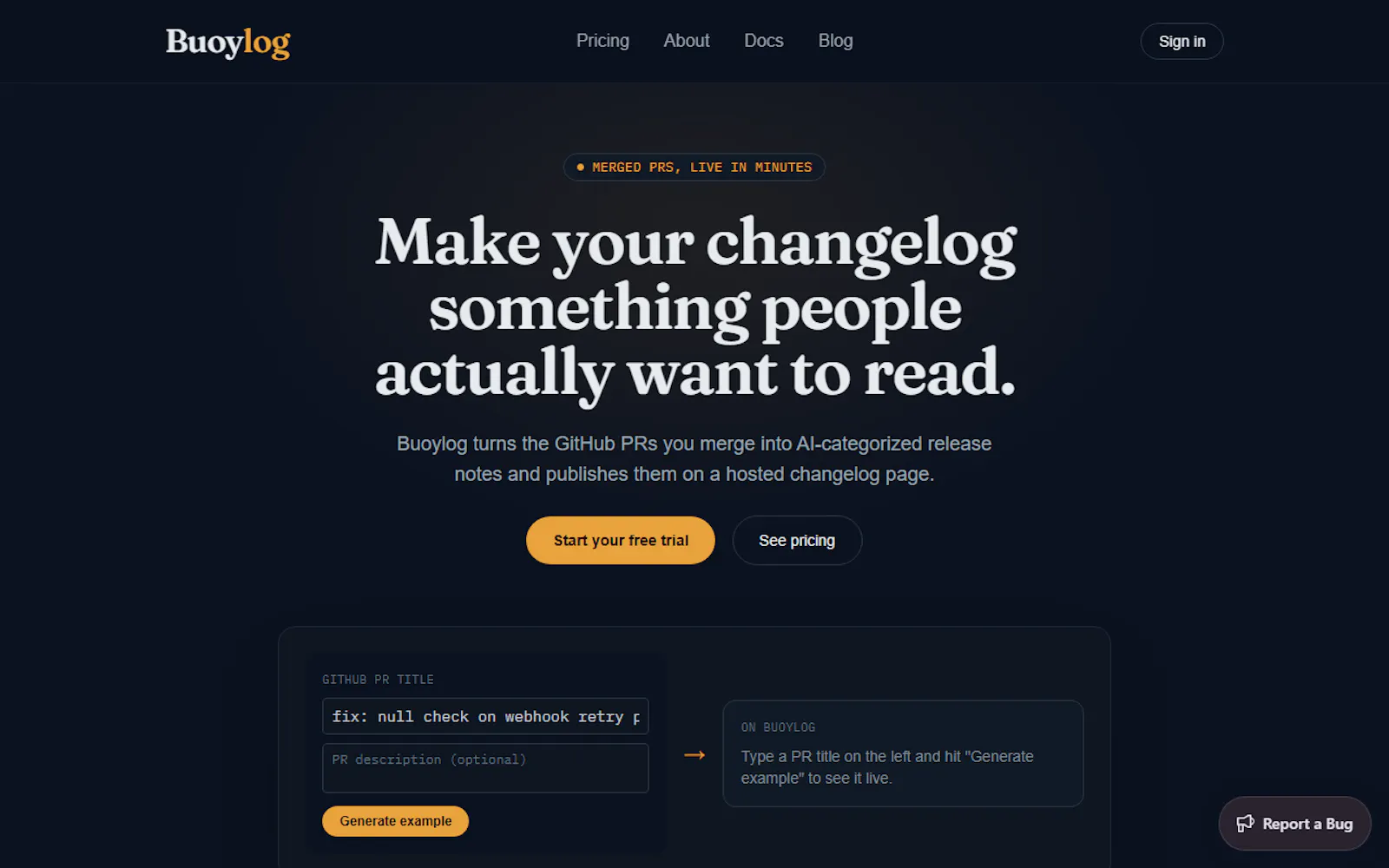 Buoylog screenshot 2