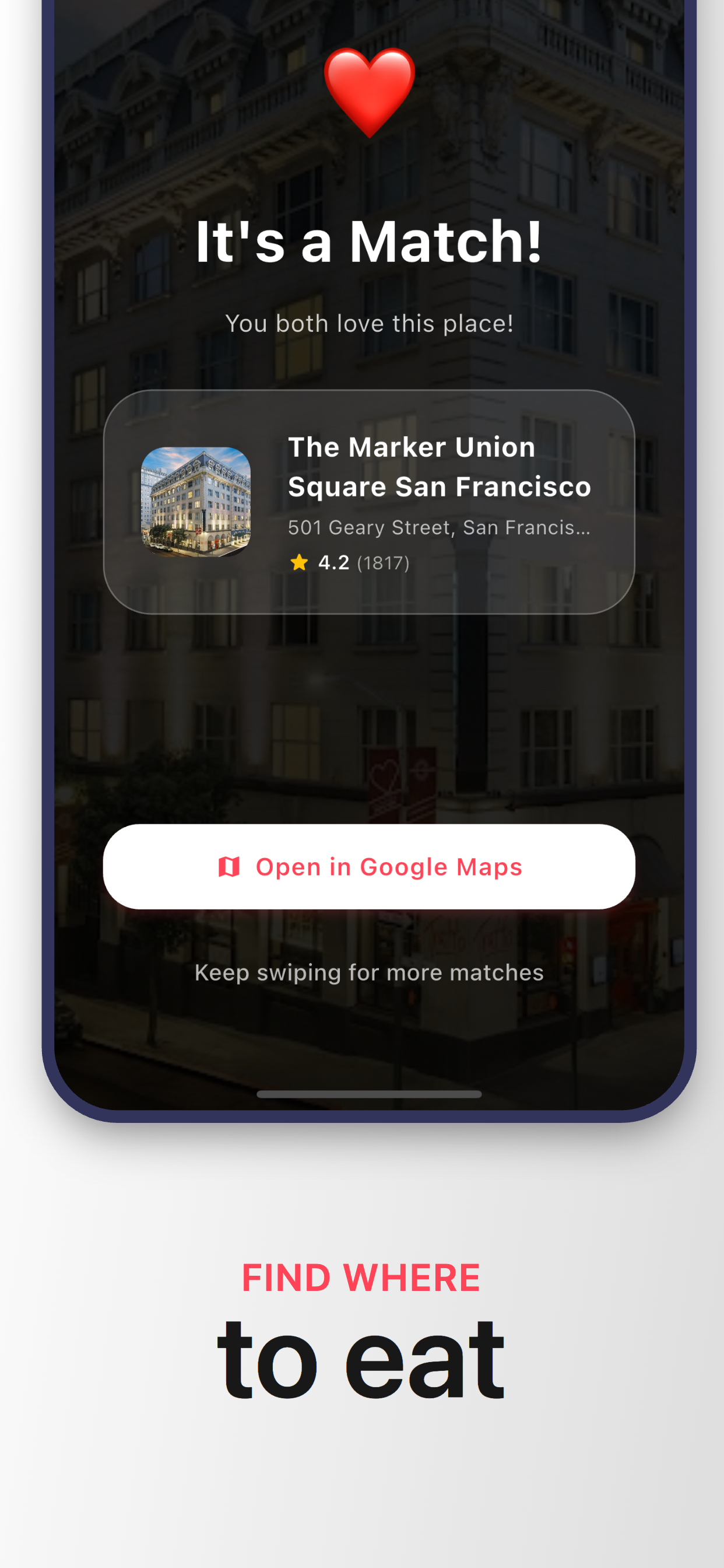 Dinner: Swipe to eat gallery image