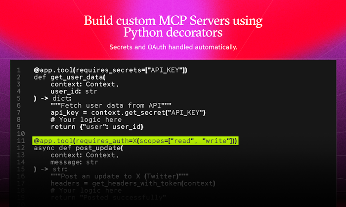 Secure MCP Framework by Arcade.dev产品图