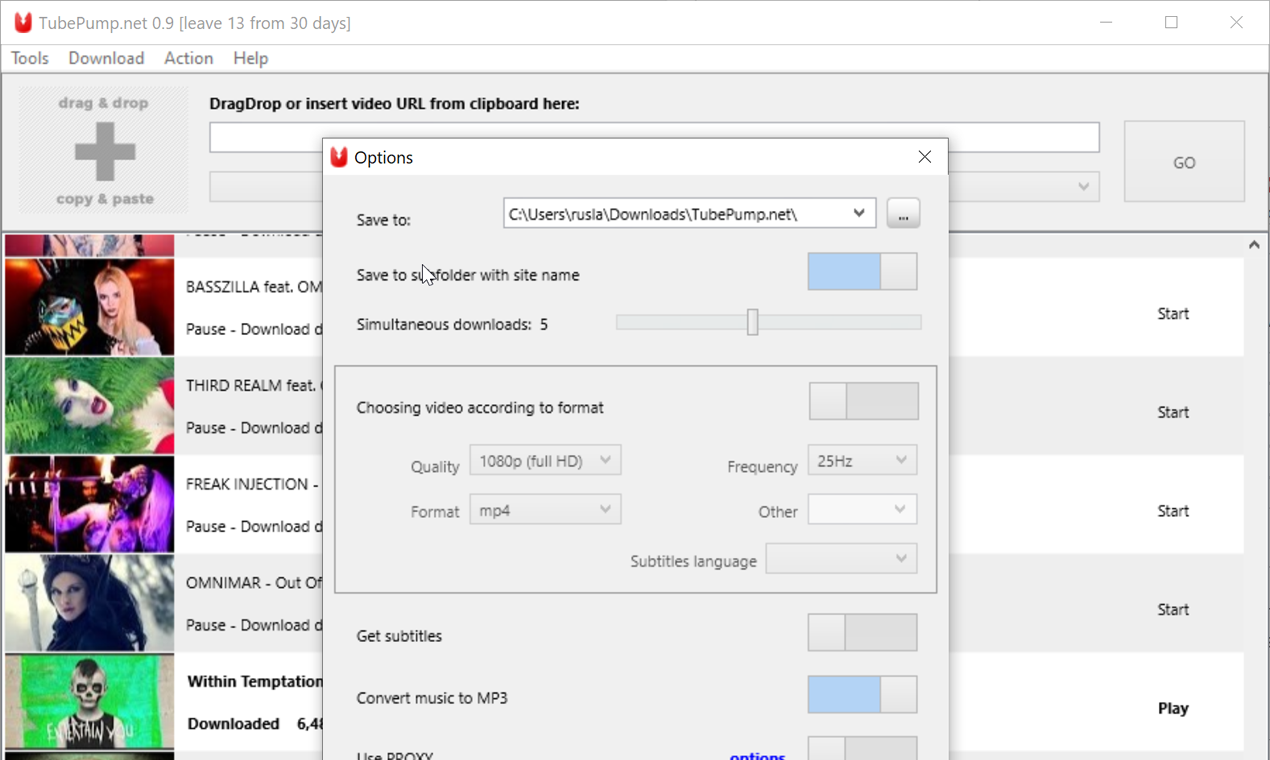 TubePump - download YouTube + 1000 sites gallery image