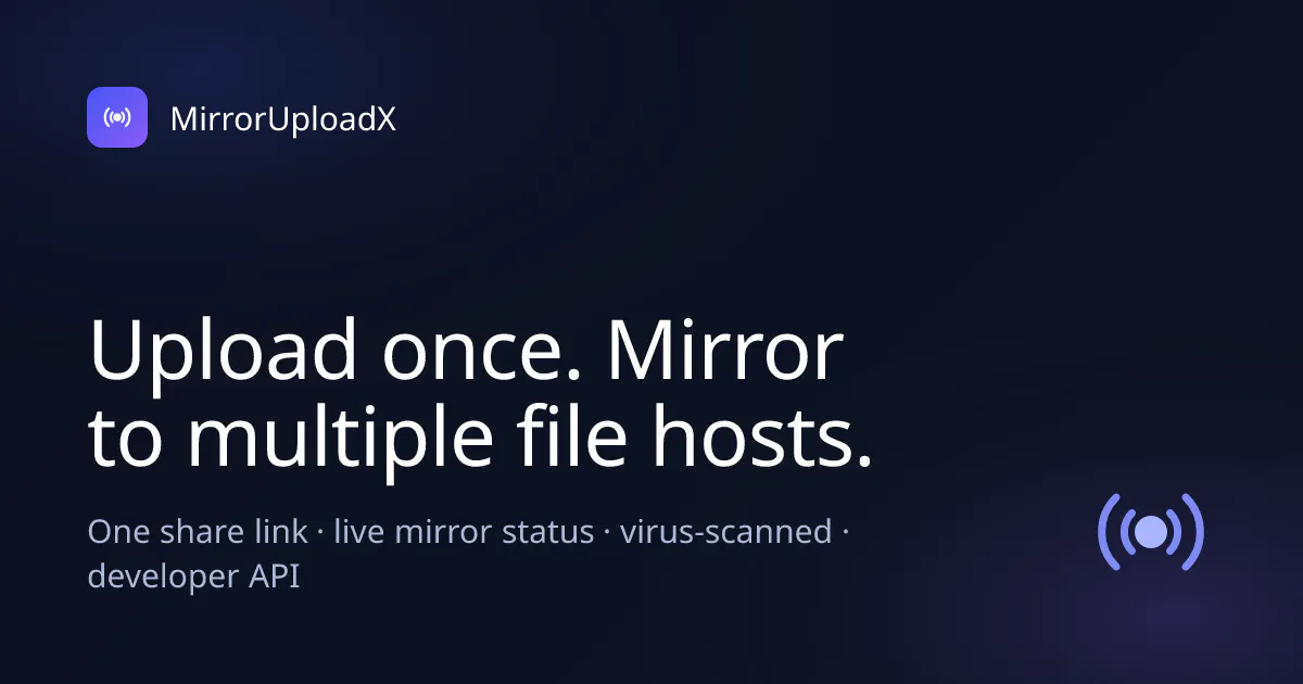 MirrorUploadX gallery image