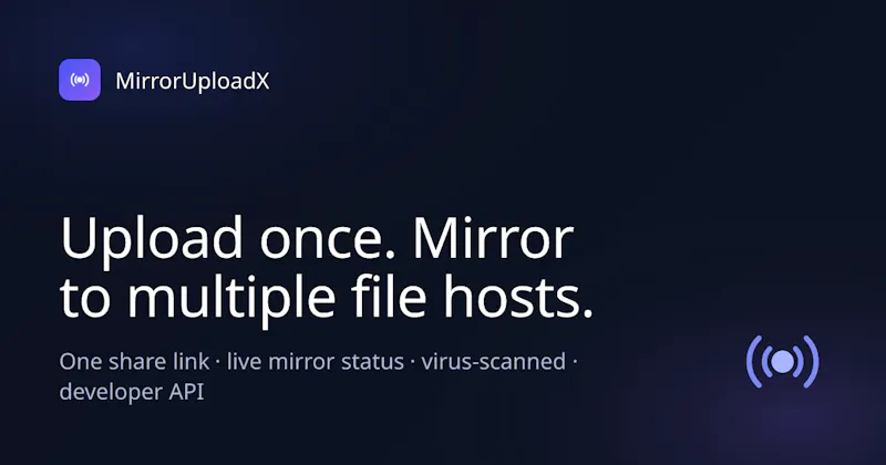 MirrorUploadX screenshot 1