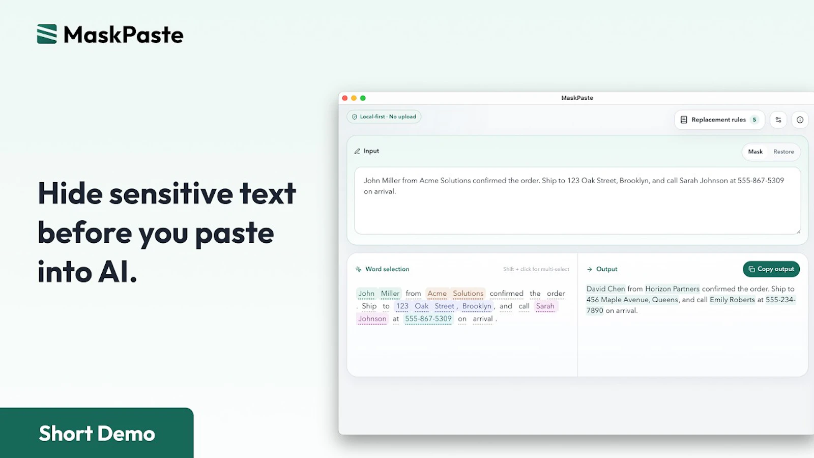 MaskPaste screenshot 1 (video preview)