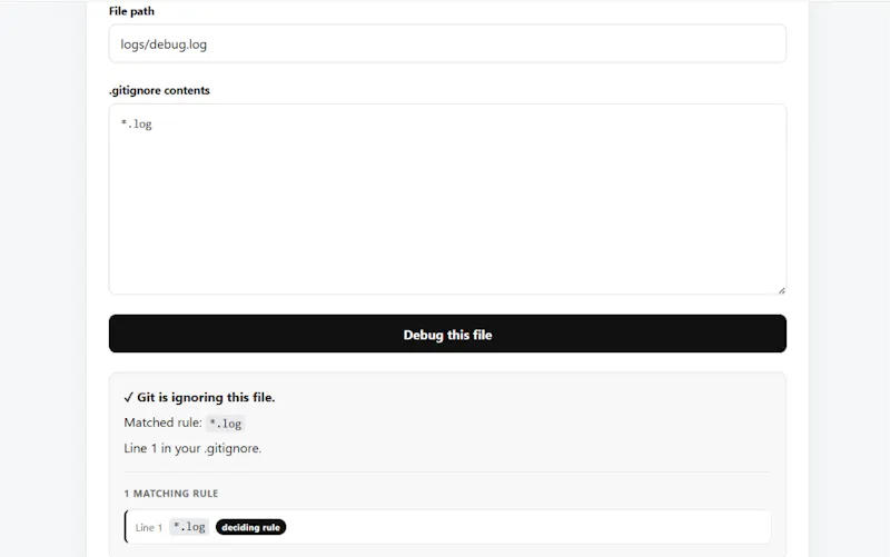 IgnoreDebugger screenshot 2