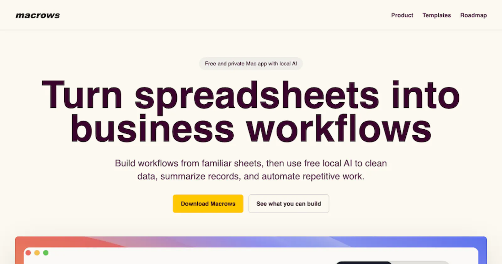 Macrows screenshot 1