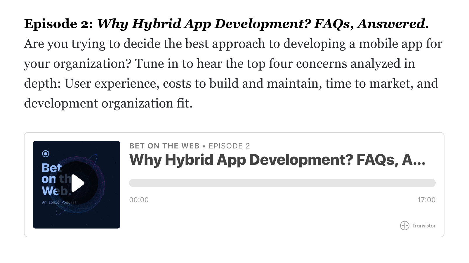 Bet on the Web gallery image