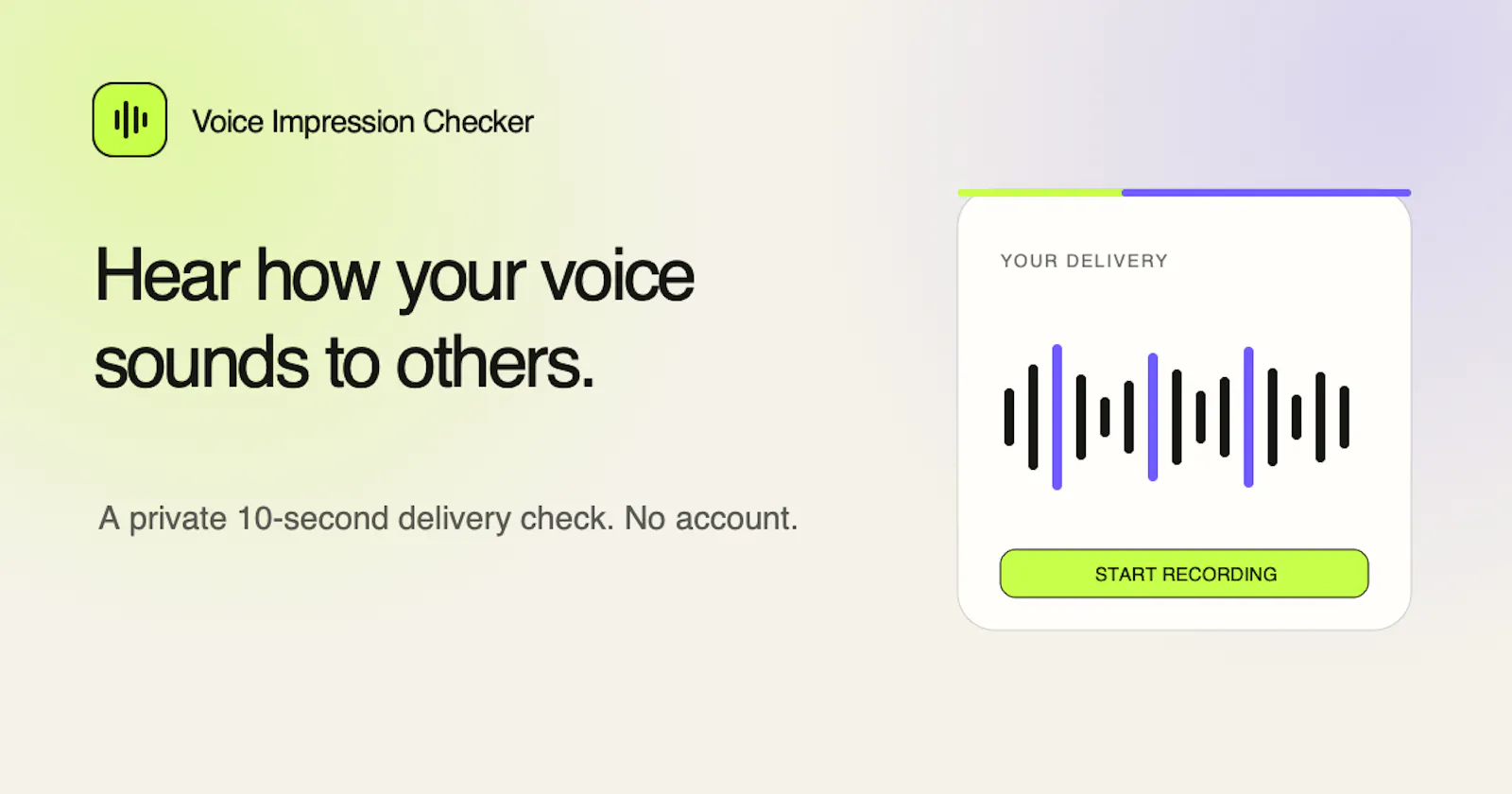 Voice Impression Checker screenshot 1