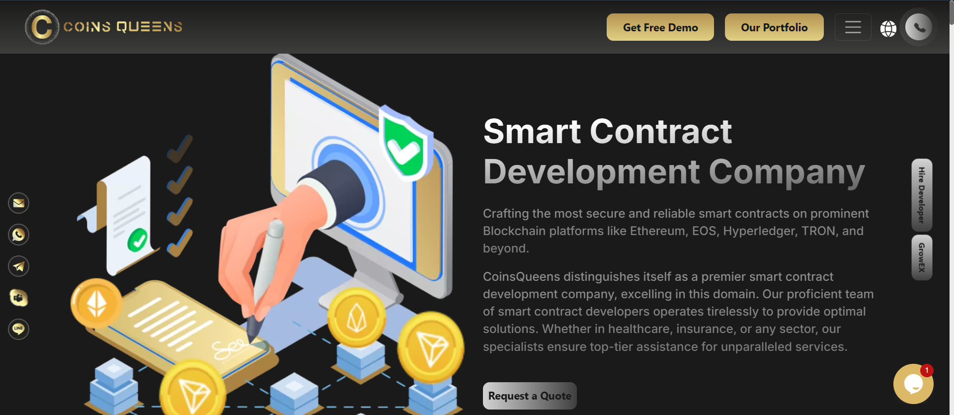 Smart Contract Development - Main product screenshot demonstrating key features and user interface