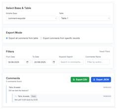 Airtable Comment Exporter gallery image