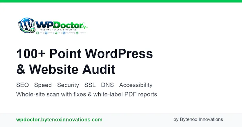 WPDoctor screenshot 1