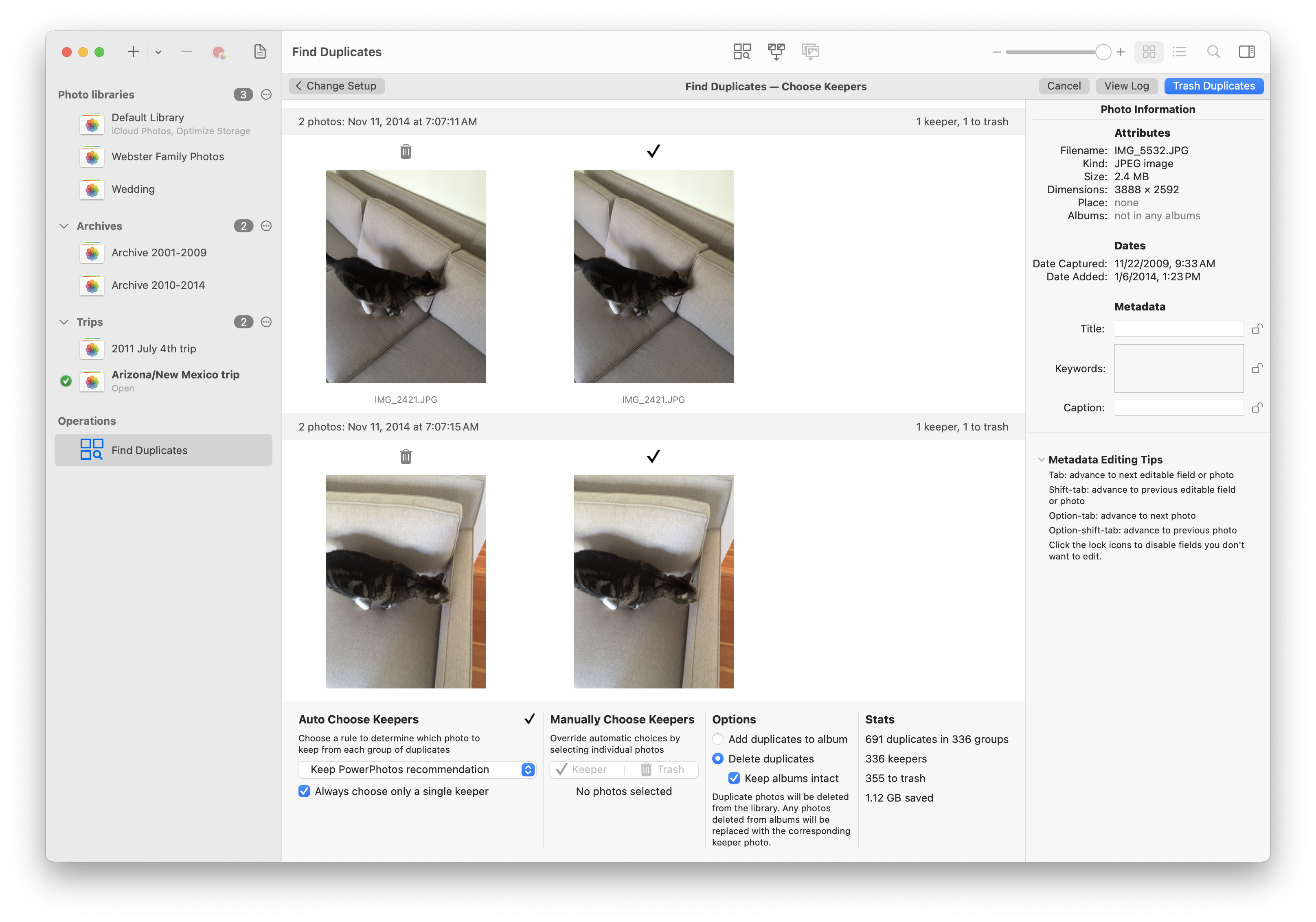 PowerPhotos 3.0 - 合併照片庫，刪除重複和編輯元數據 media 2