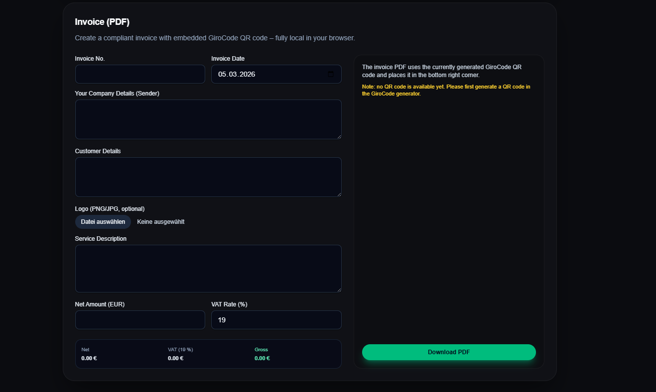GiroCode Generator - Screenshot 2 showing product features and functionality