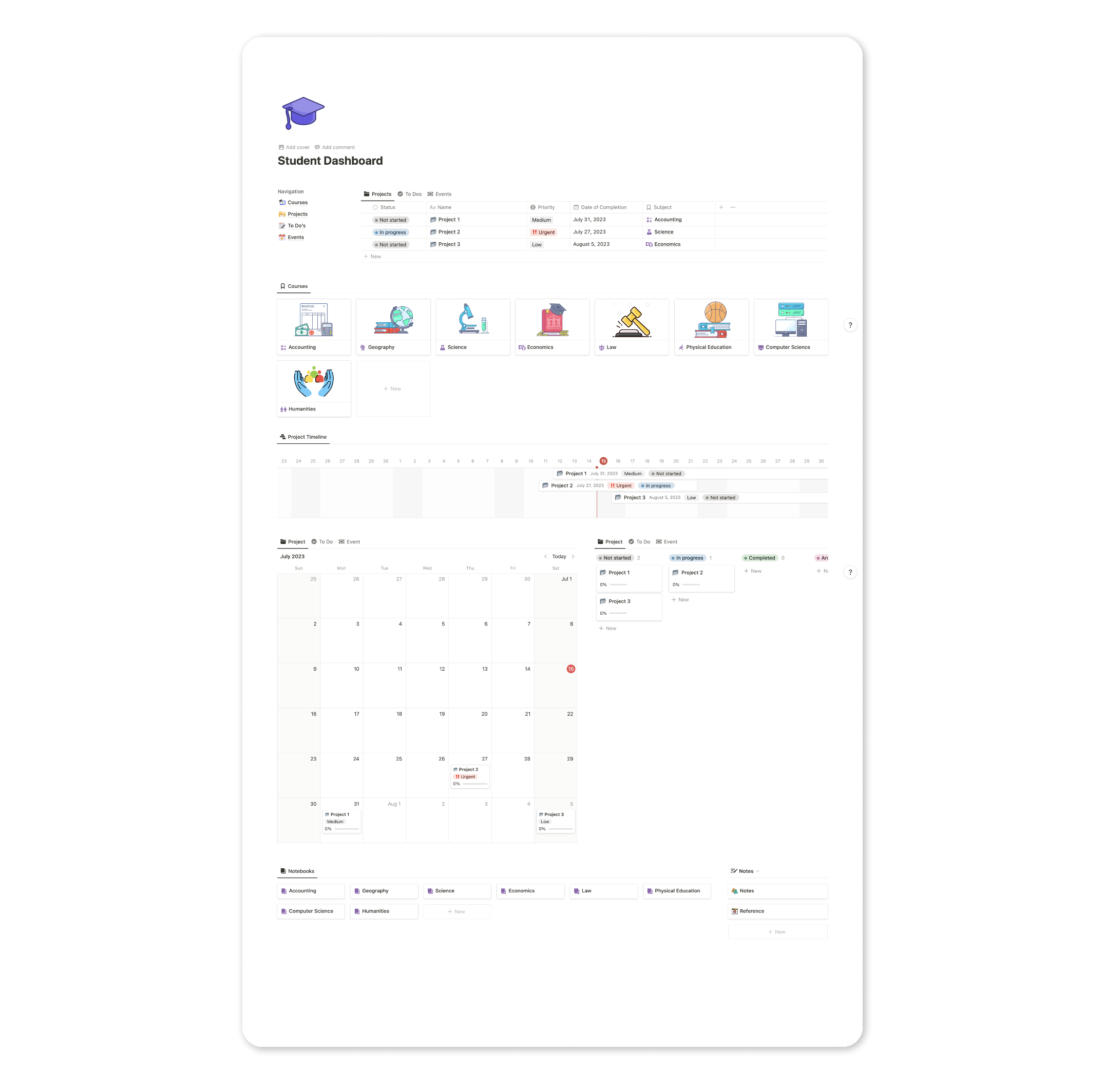 Student Dashboard gallery image