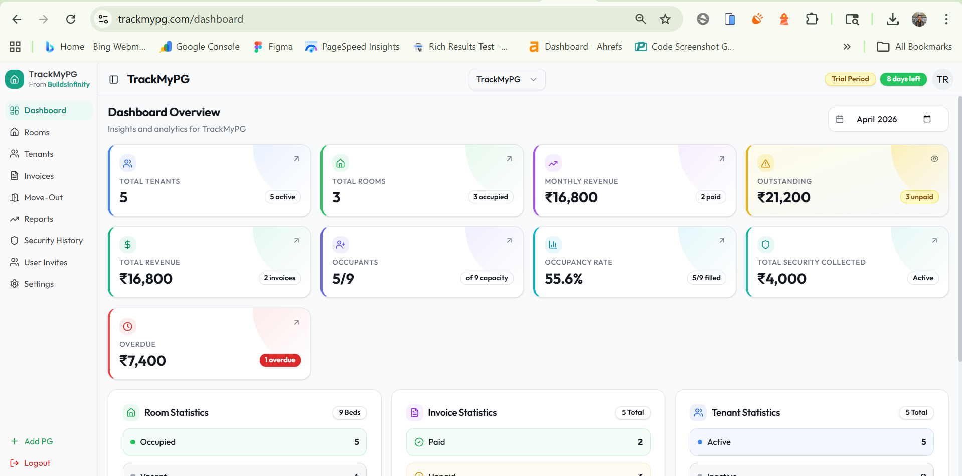 TrackMyPG gallery image