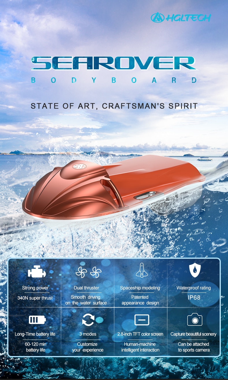 HGLTECH SEAROVER electric bodyboard gallery image