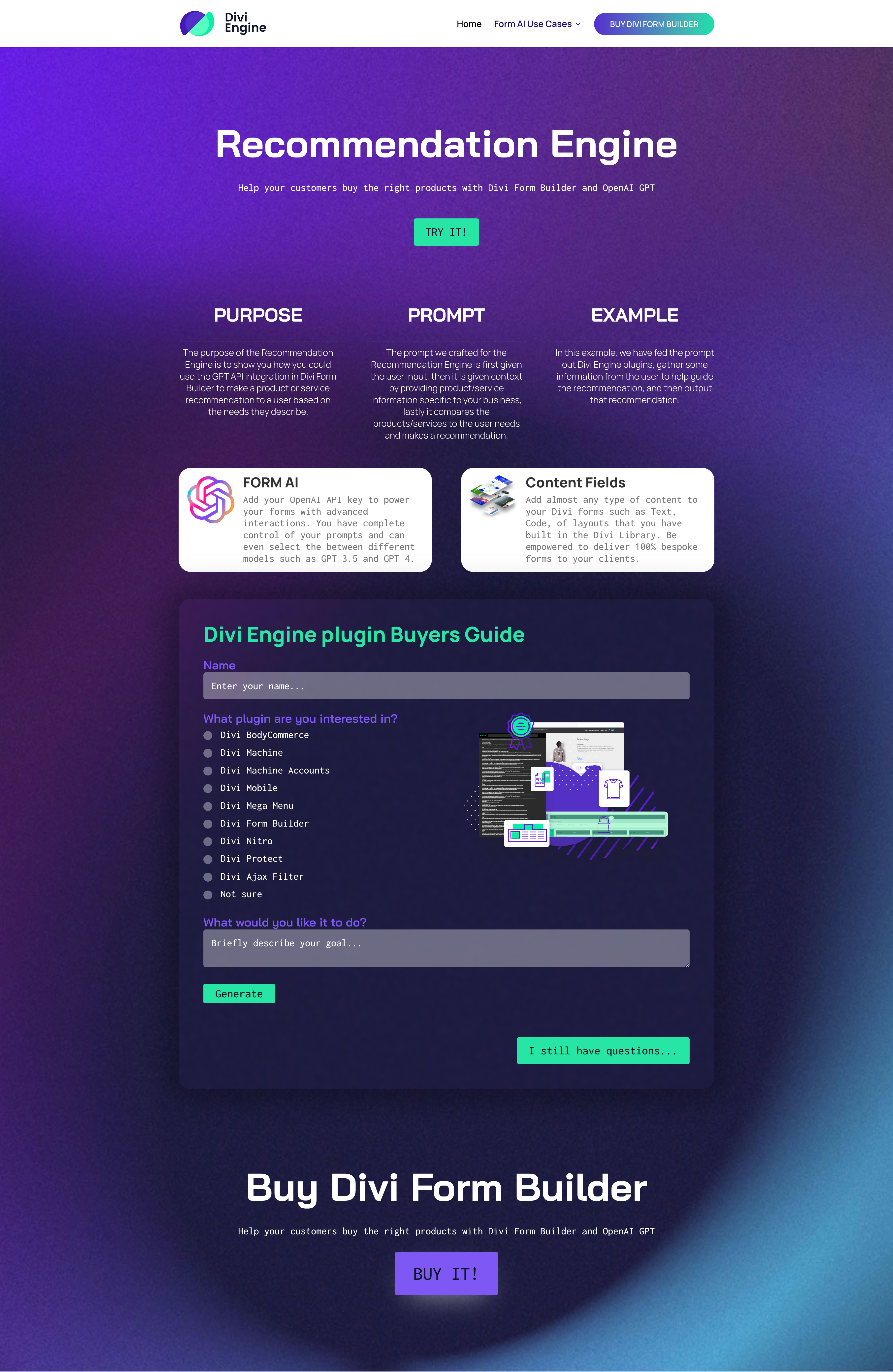 Divi Form Builder -form ai media 7