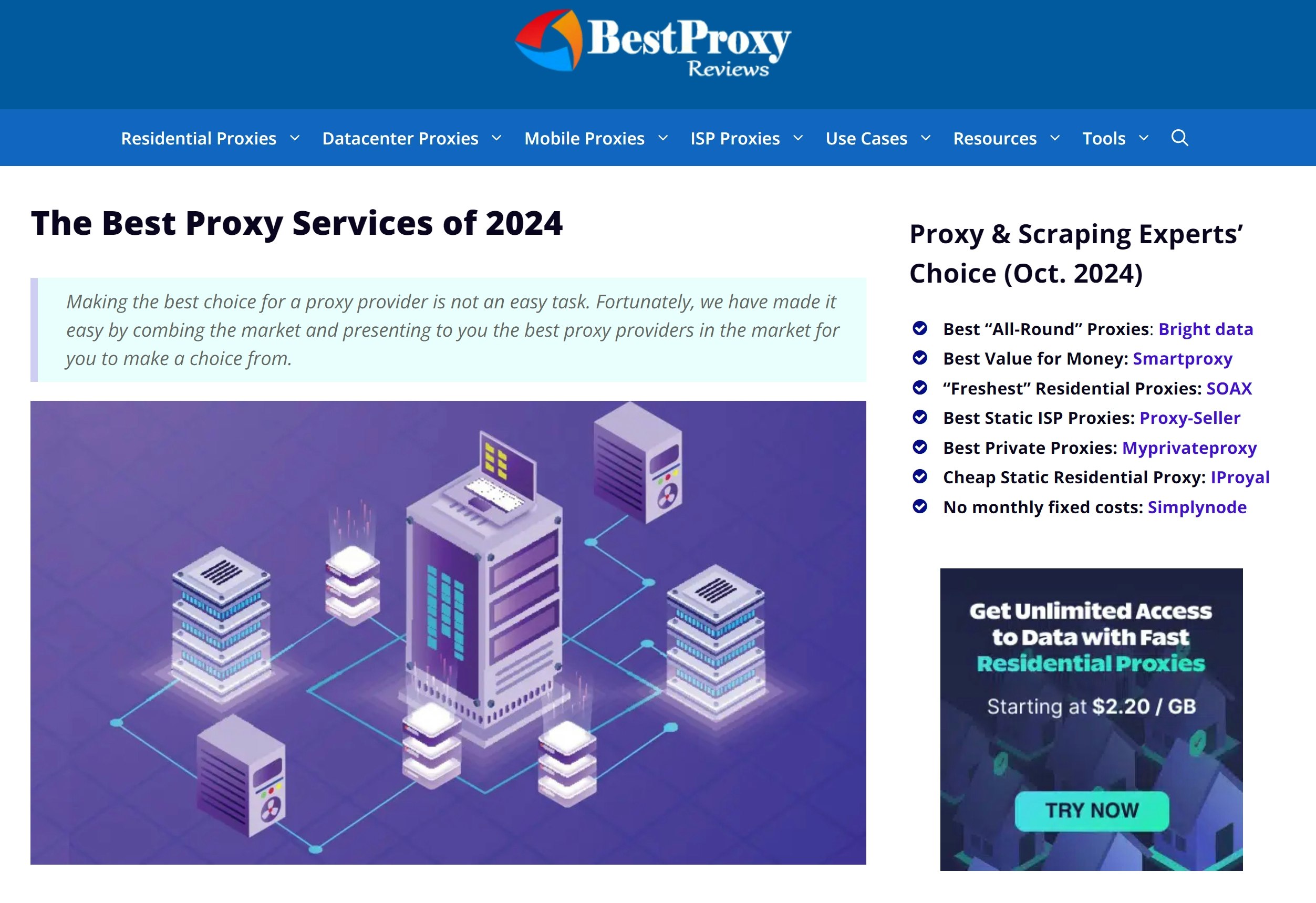 Mídia 1 de Melhor revisão de proxy