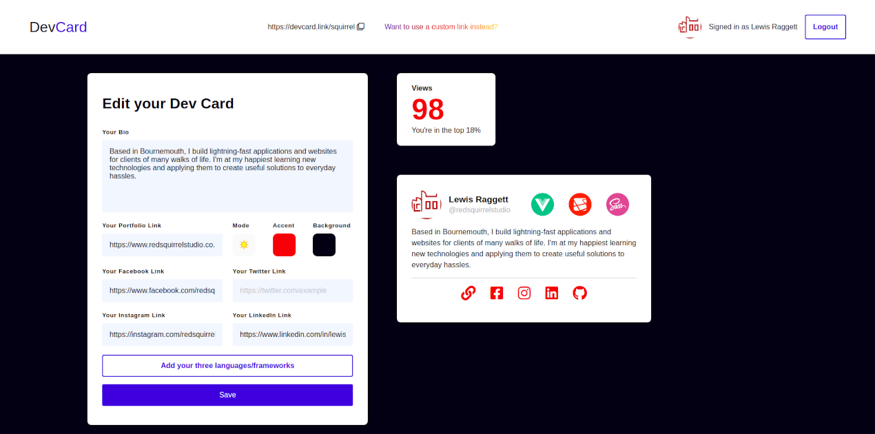 DevCard gallery image