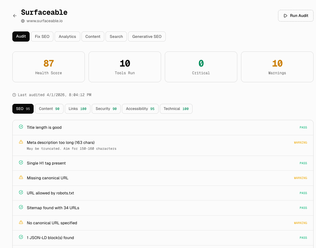 Surfaceable gallery image