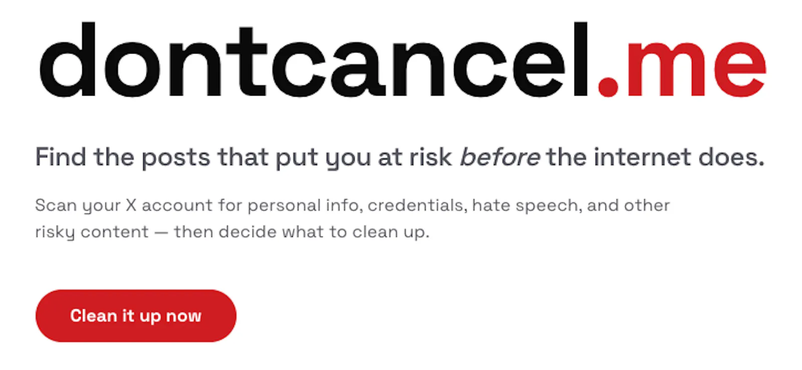 dontcancel.me screenshot 1