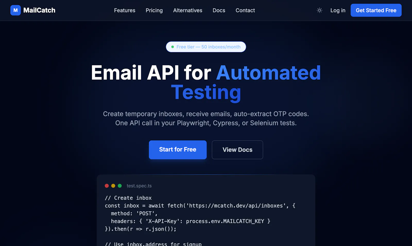 MailCatch screenshot 1