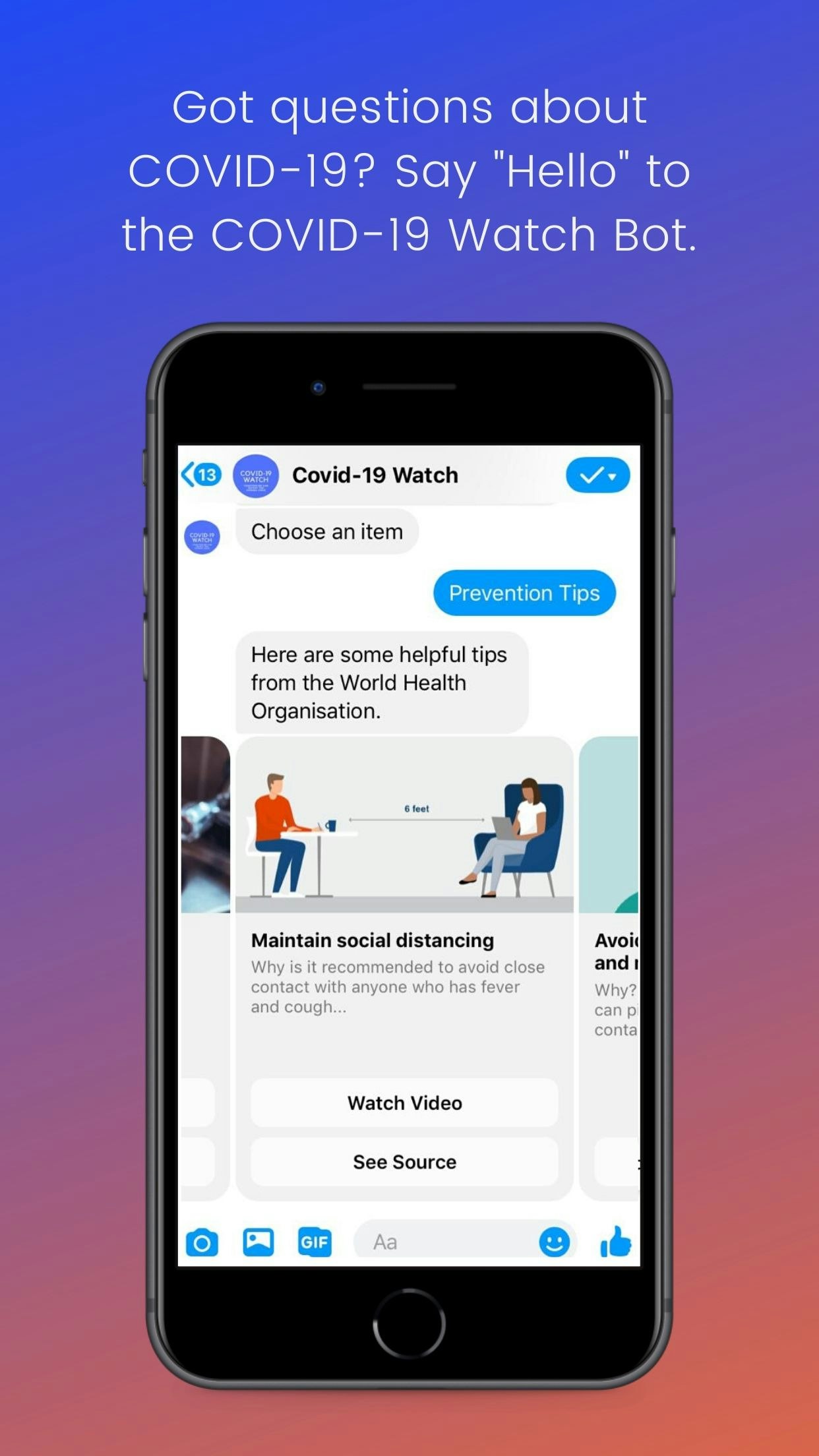 COVID-19 Watch Bot gallery image