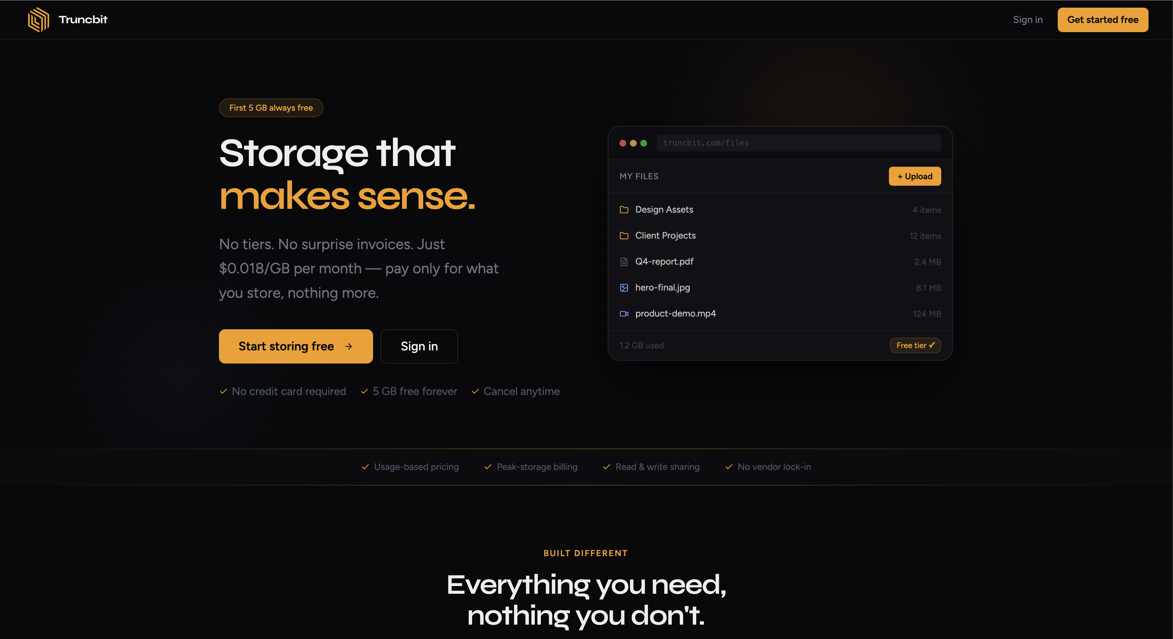 Truncbit - Honest cloud storage gallery image