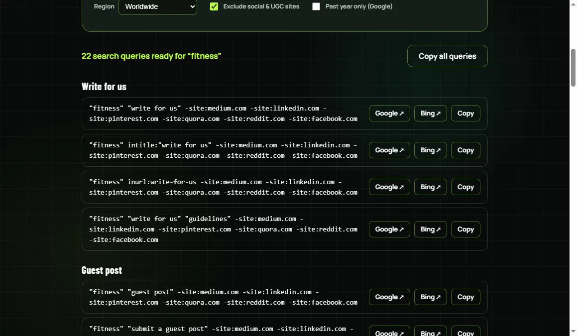 Linkuild Guest Post Finder gallery image