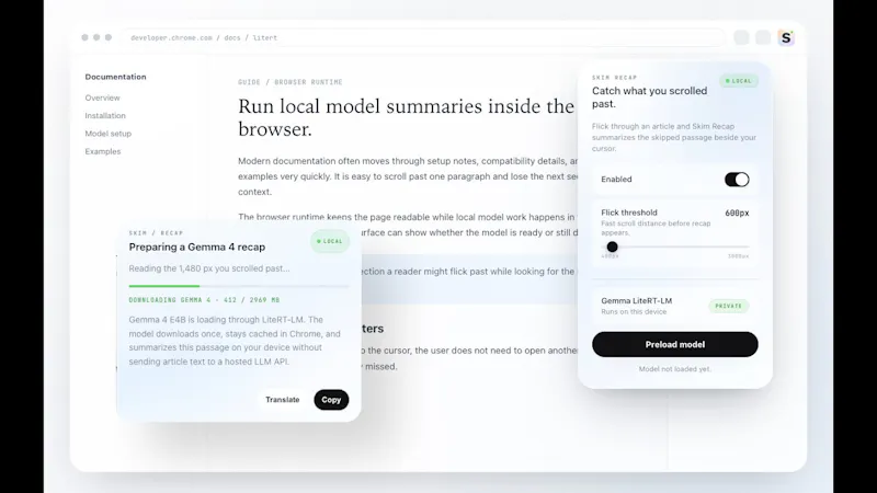 Skim Recap screenshot 1 (video preview)