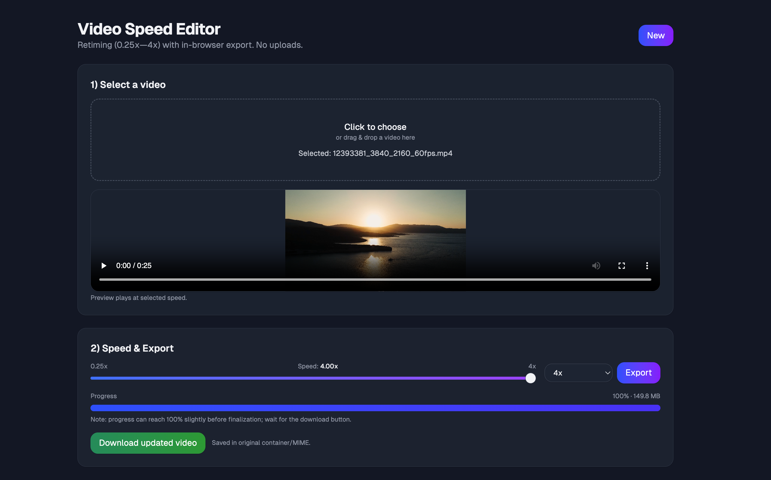 Safavideoedit - Private Browser-basierte Videobearbeitungswerkzeuge Medien 5