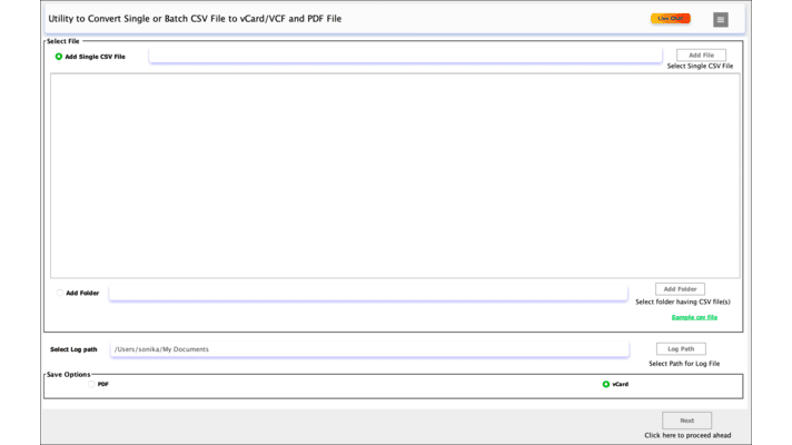 MacSonik CSV to vCard Converter gallery image
