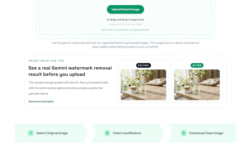 Gemini Watermark Remover Online screenshot 2
