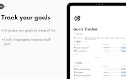 Goals Tracker for Notion media 3