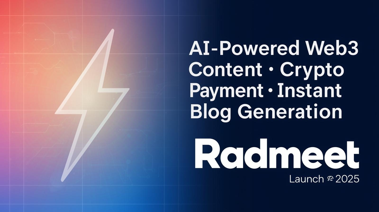 Média Rencontre Rad - Générateur de blogs AI Web3.Payez avec des résultats instantanés crypto. 1