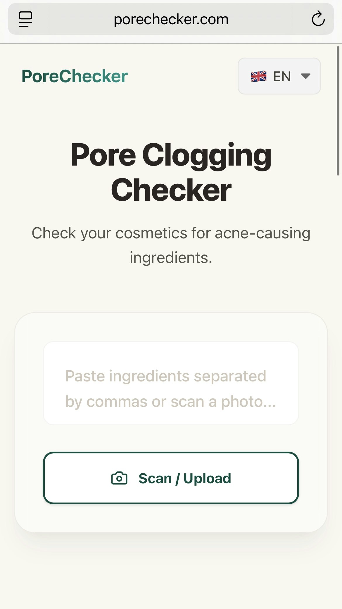 Pore Clogging Ingredients Checker gallery image
