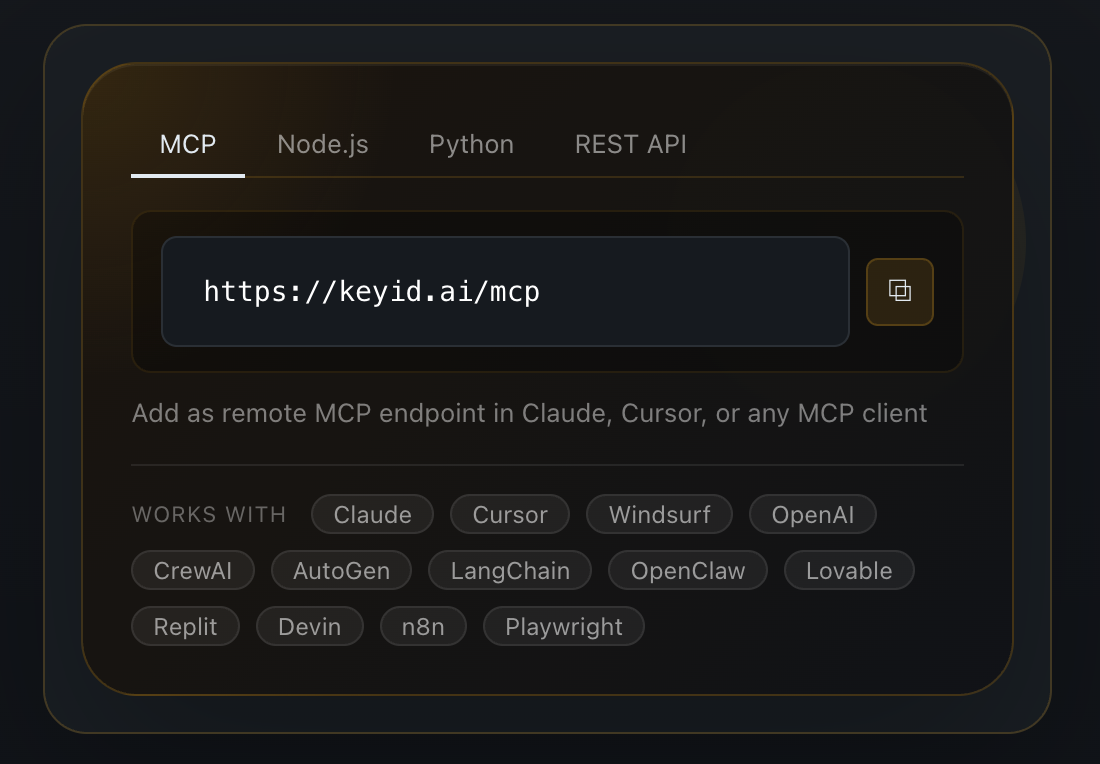 KeyID.ai - Screenshot 2 showing product features and functionality