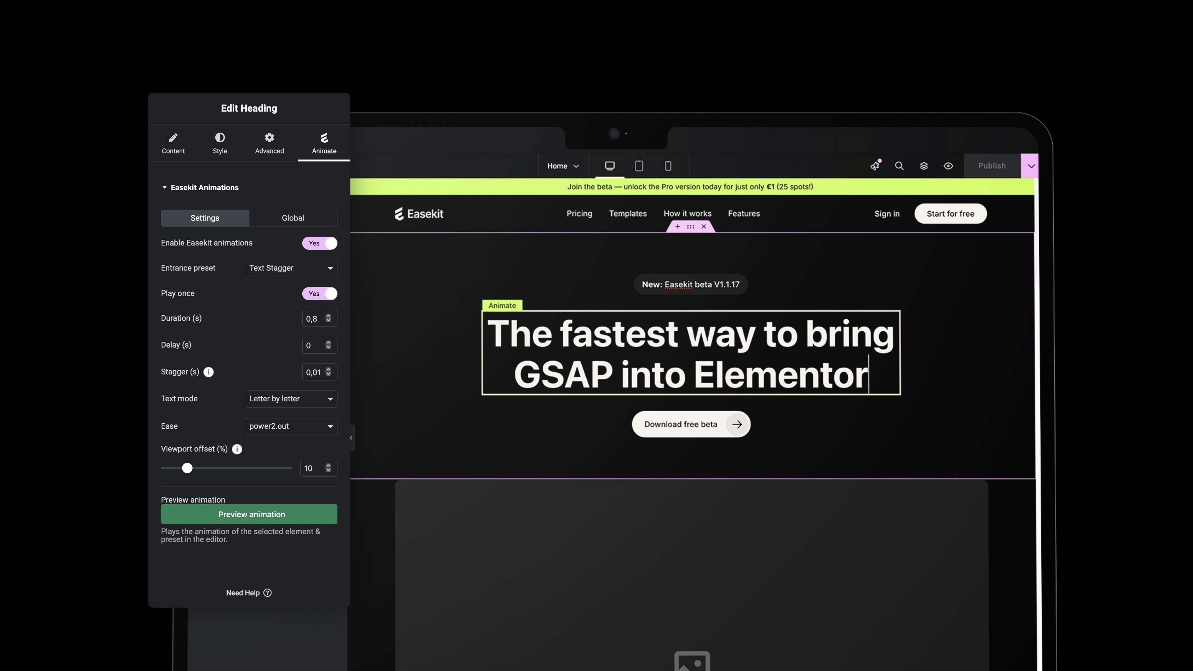 Easekit - Main product screenshot demonstrating key features and user interface