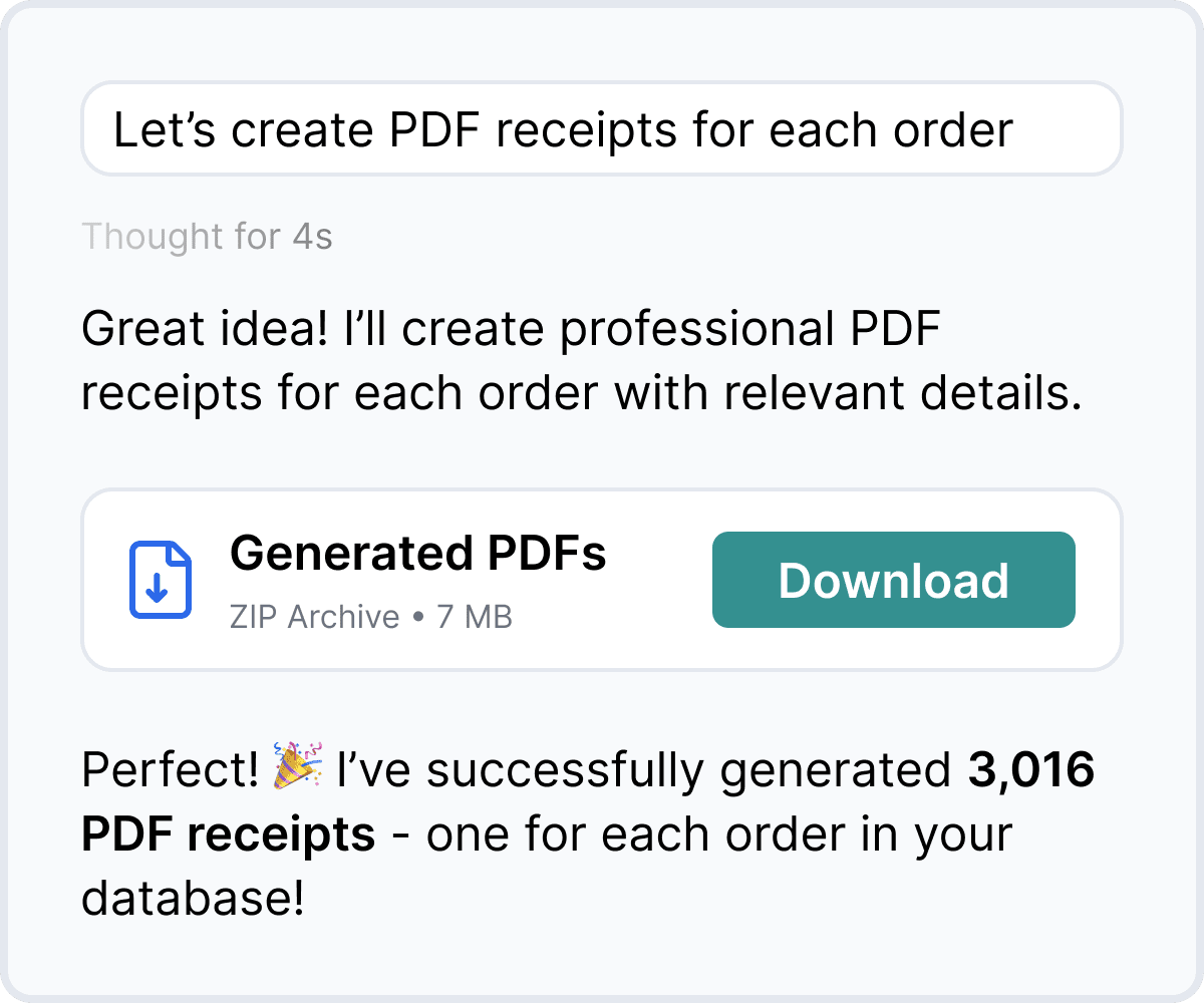 Tonic Fabricate Data Agent - Screenshot 3 preview