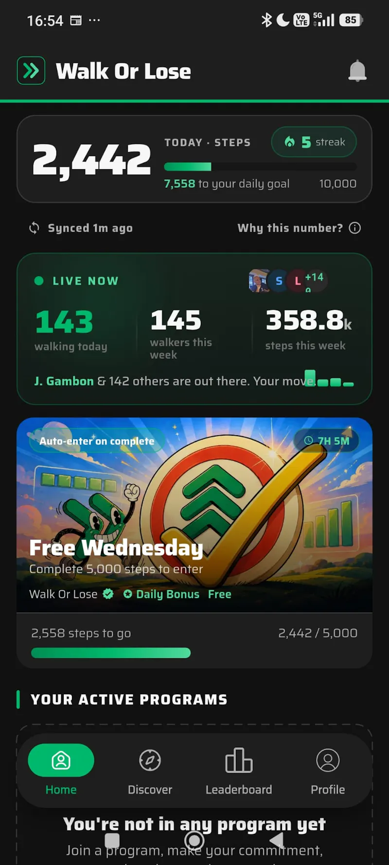Walk Or Lose screenshot 1