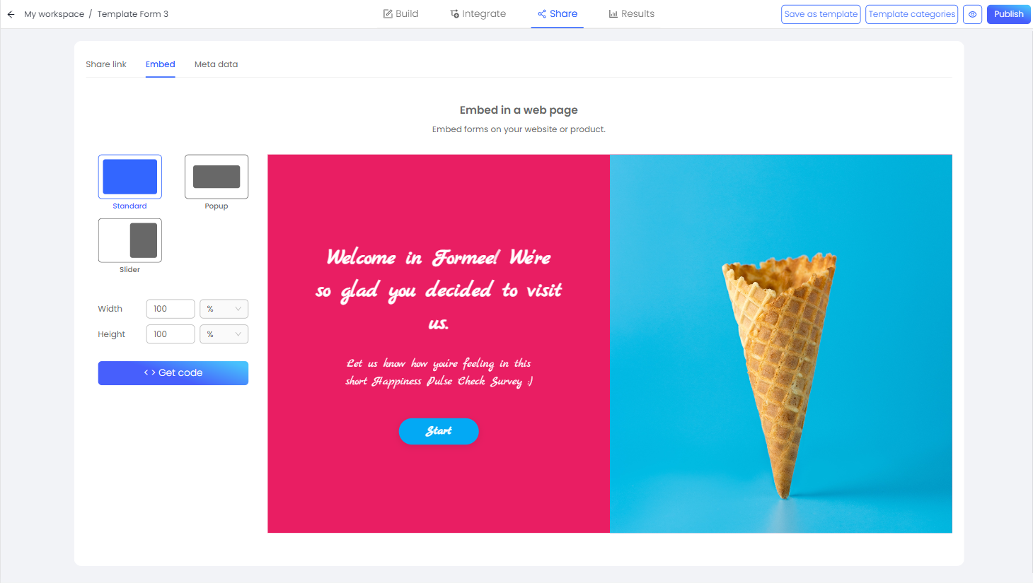 وسائط Formee.io - قم بإنشاء نماذج ودراسات استقصائية ومسابقات دون ترميز المعرفة 2