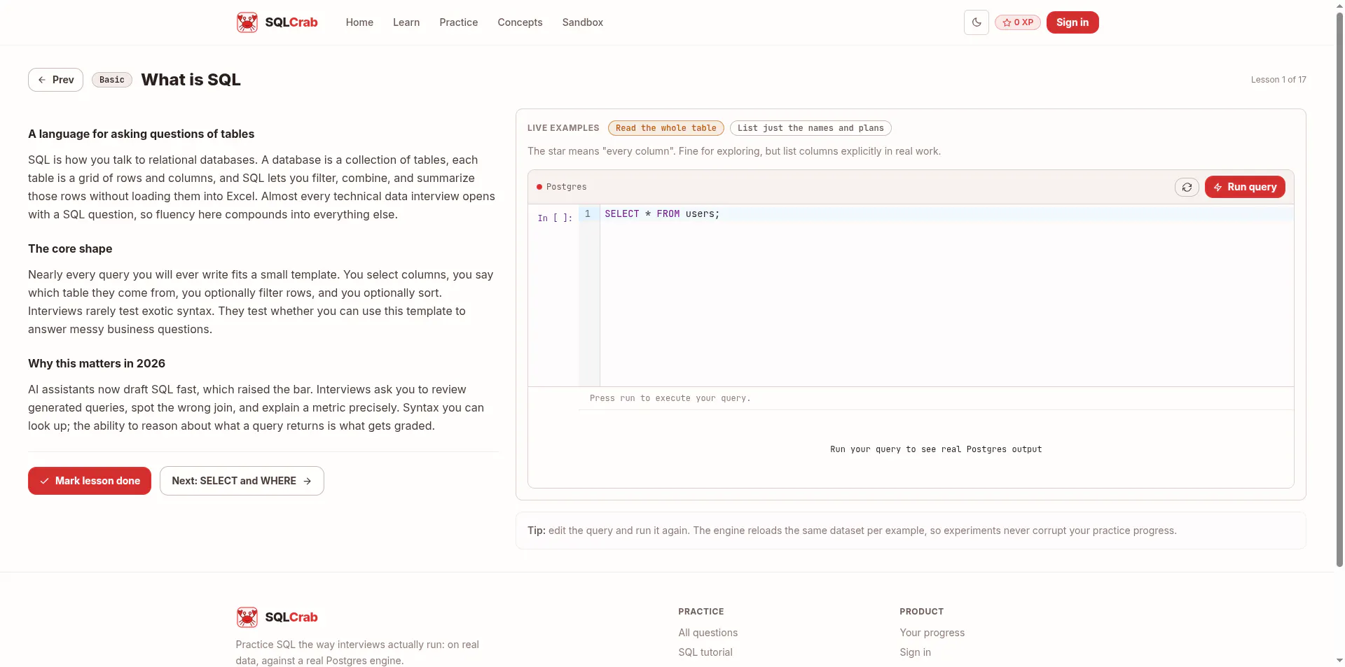 SQLCrab gallery image