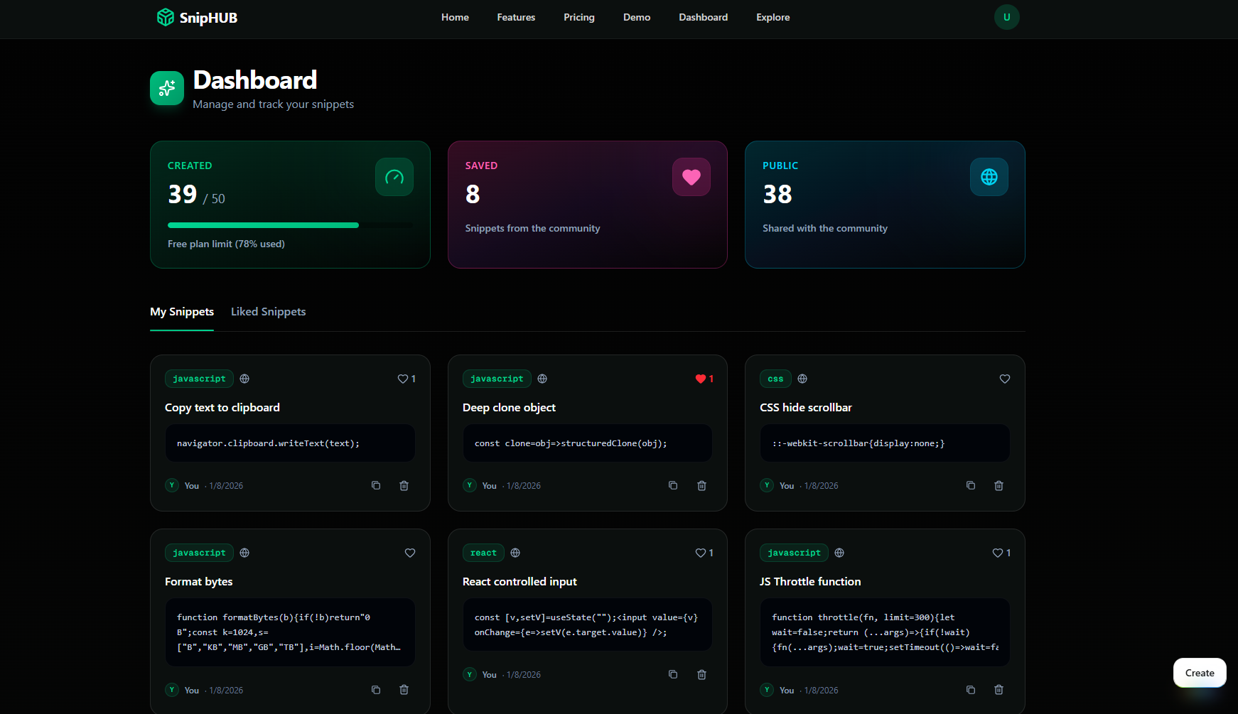 SnipHUB - Main product screenshot demonstrating key features and user interface