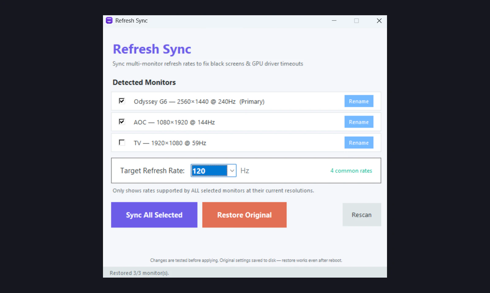 Refresh Sync screenshot 2