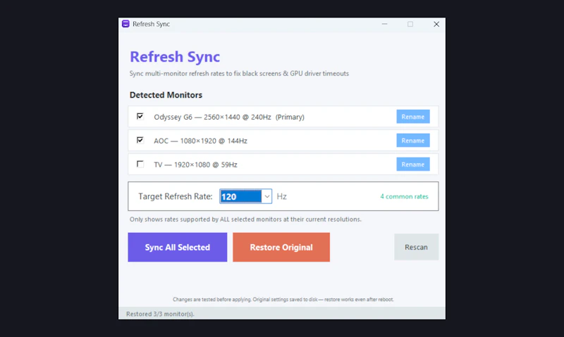 Refresh Sync screenshot 2