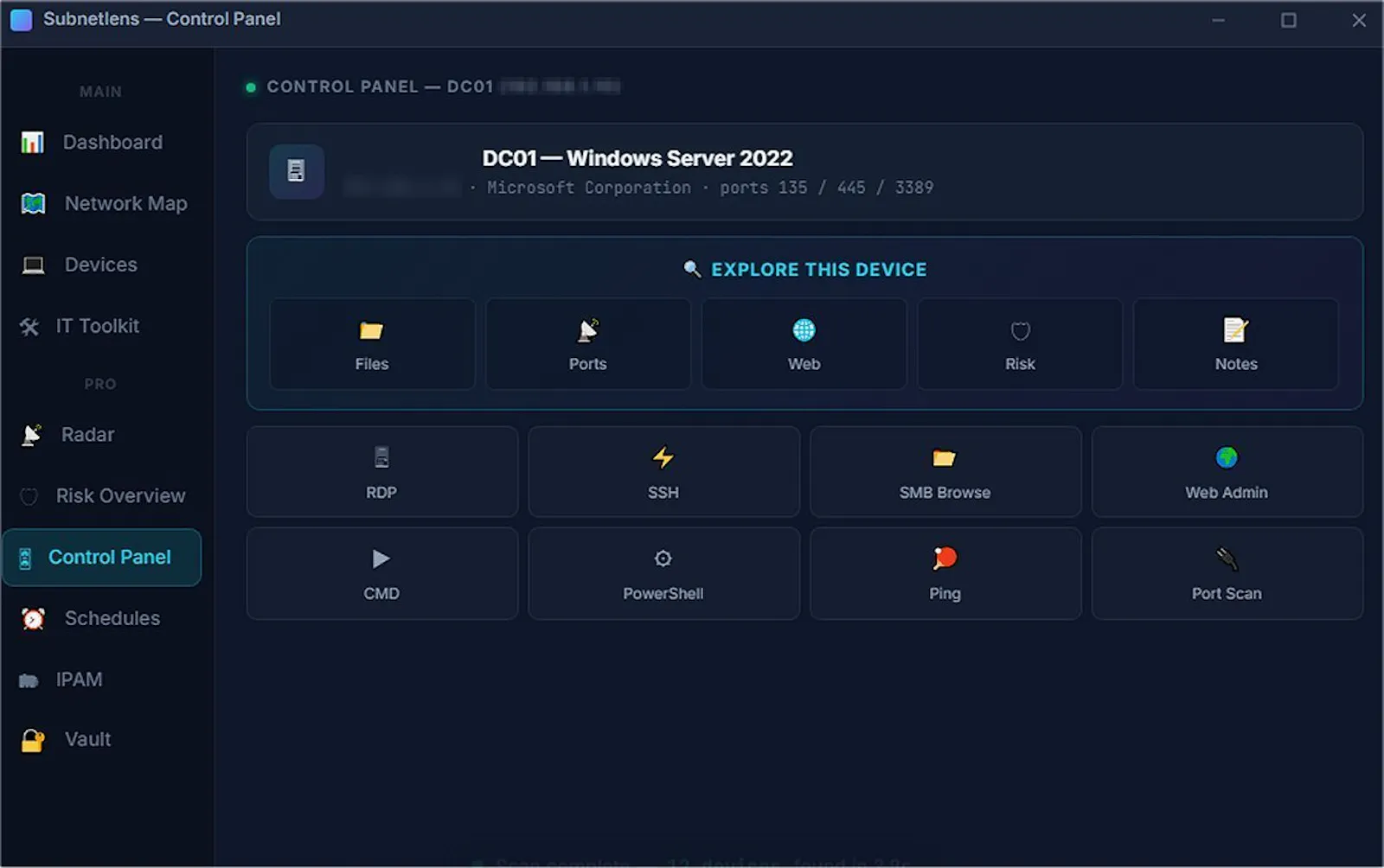 Subnetlens - Network Scanner for Windows screenshot 1