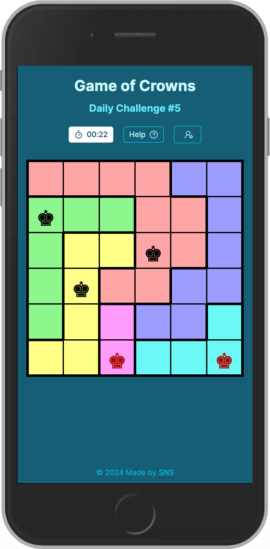 Mídia 3 de Jogo de coroas - Um simples jogo de tabuleiro do NXN para colocar coroas na região de Reach.