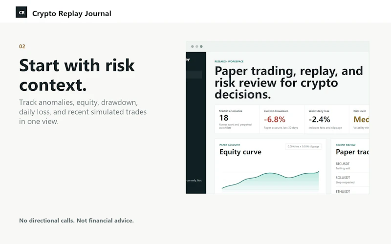 Crypto Replay Journal screenshot 2