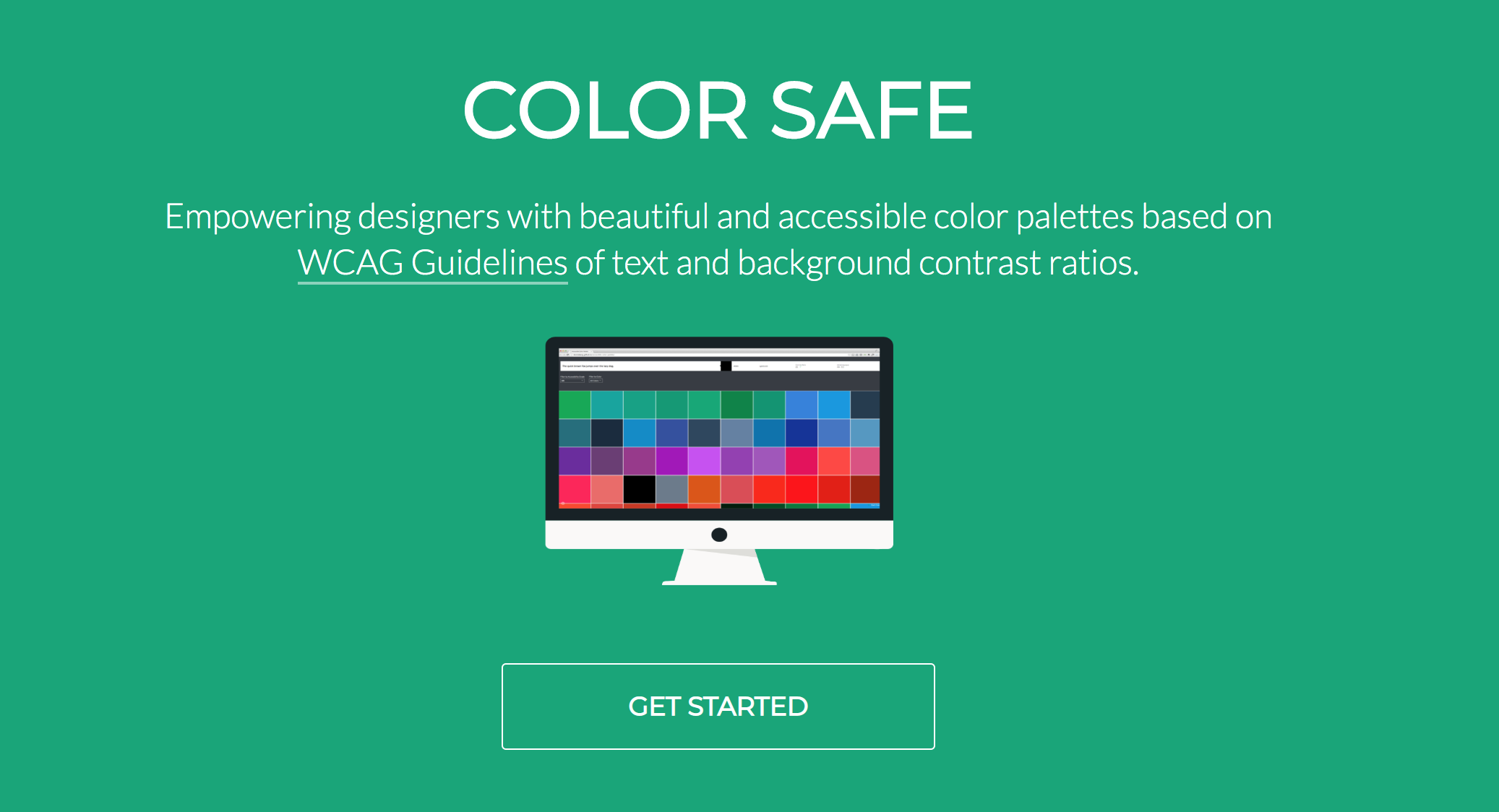 Color Safe Find accessible color palettes based on WCAG guidelines