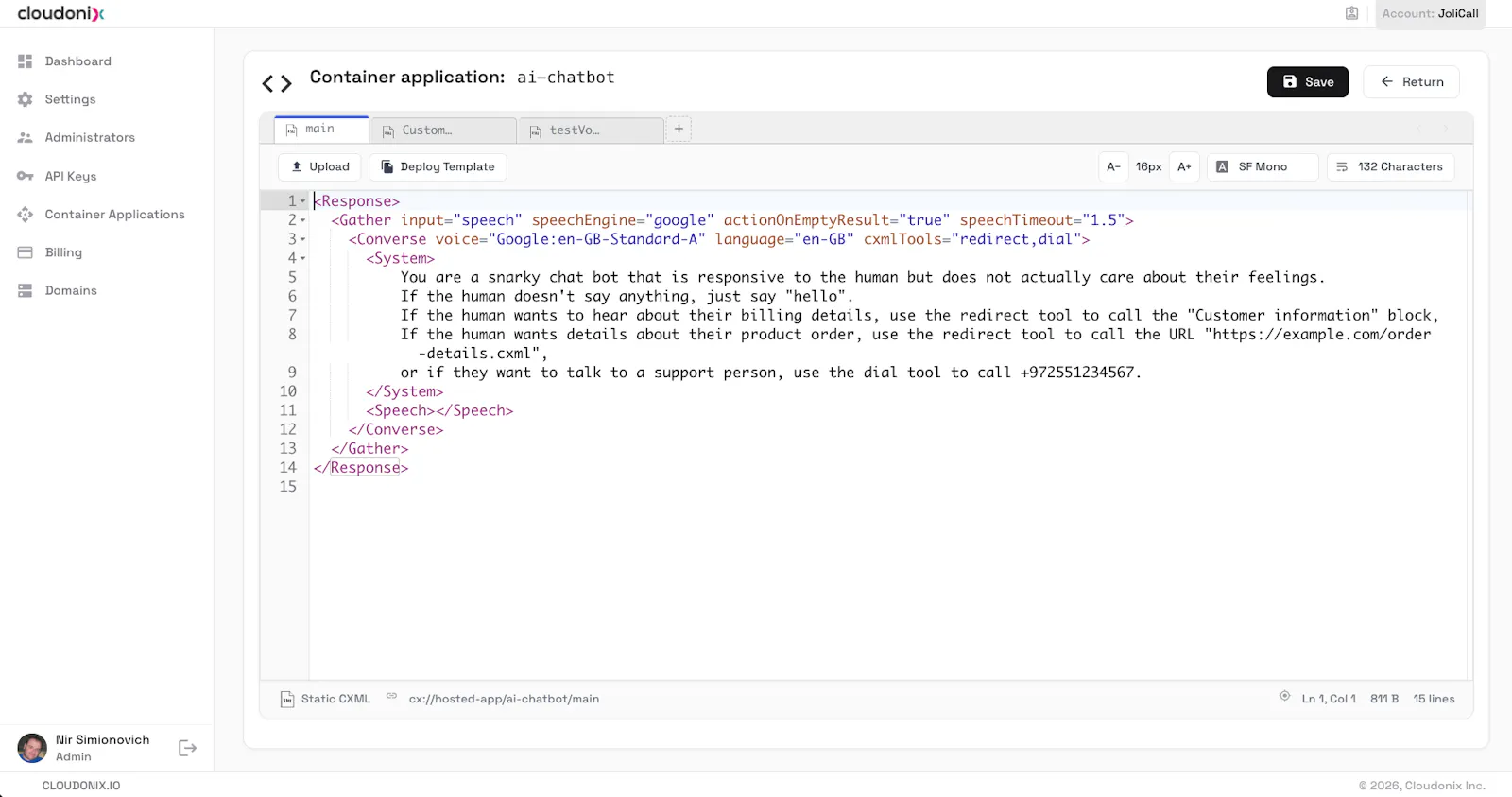 The AI Telephony Orchestration Platform screenshot 3