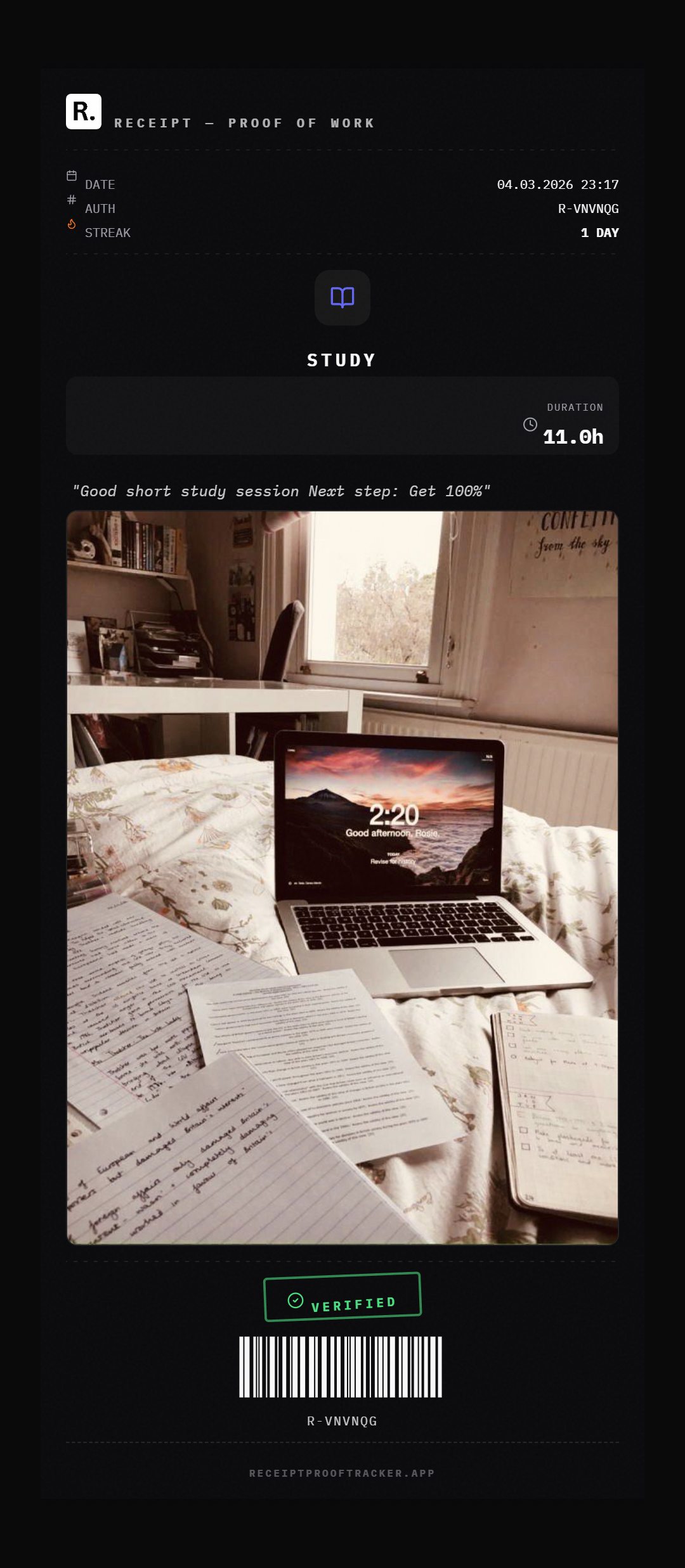Receipt Proof Tracker gallery image